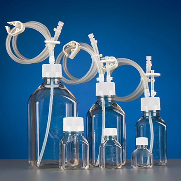 Square Storage Bottle Closed System Solution