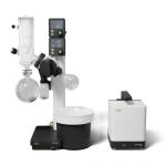 Buchi Rotavapor R-80 Rotary Evaporator System 29/32 Vapor Duct with Cold Trap Glass Assembly and V-80 Vacuum Solution with I-80 Interface