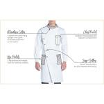 Dr James DR4 Unisex Howie Lab Coat White - Size X Large